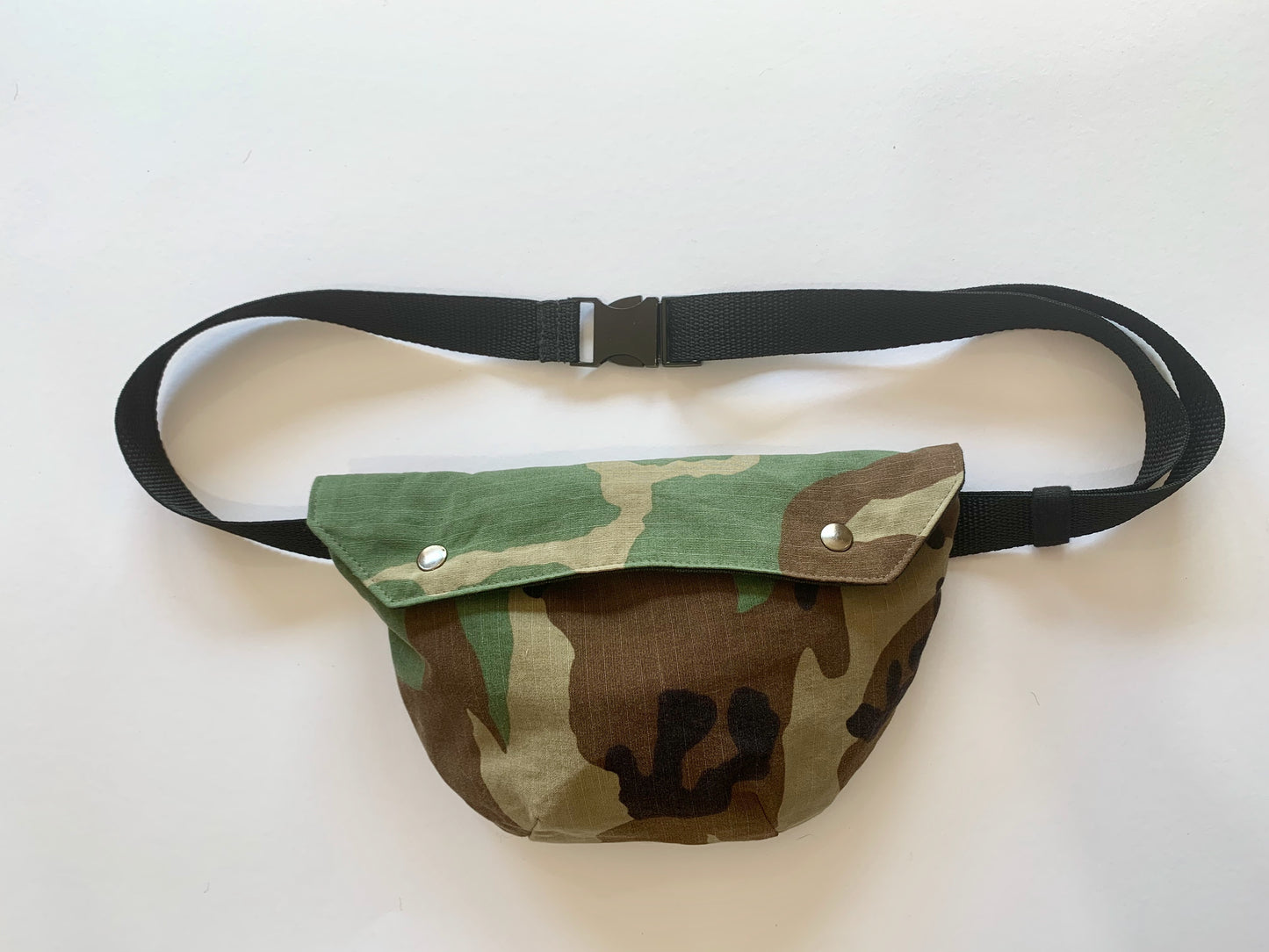 Upcycled Camo Crossbody Fanny Pack