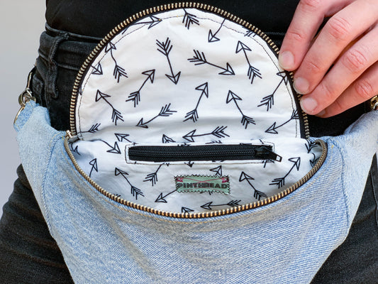 Upcycled Denim Crossbody / Fanny Pack
