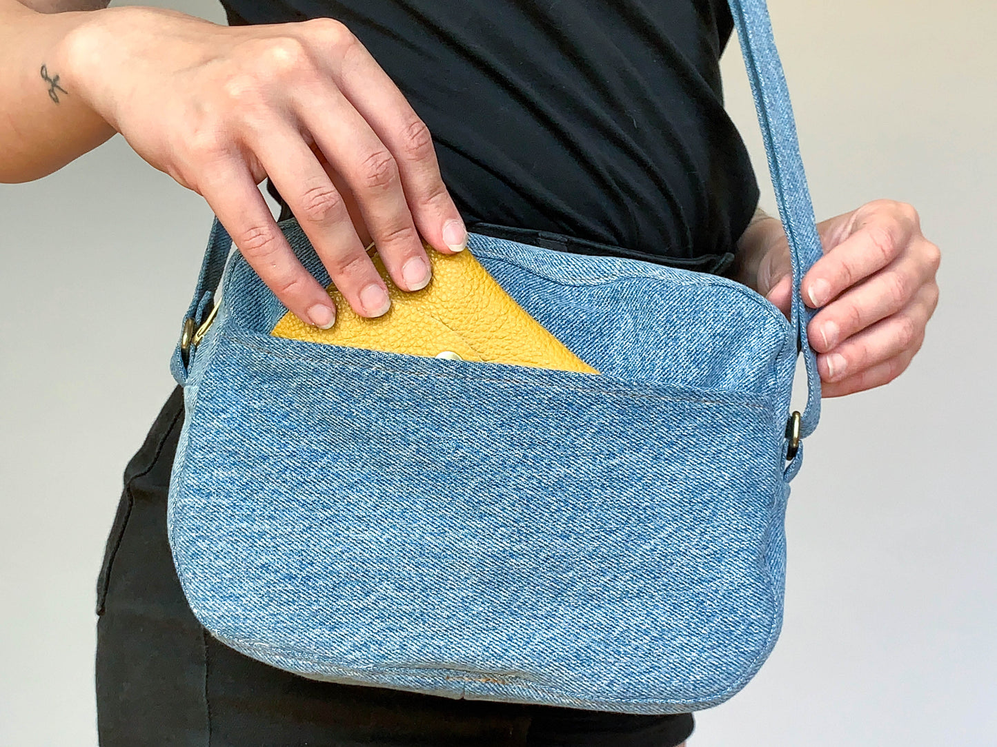 Upcycled Denim Crossbody Purse