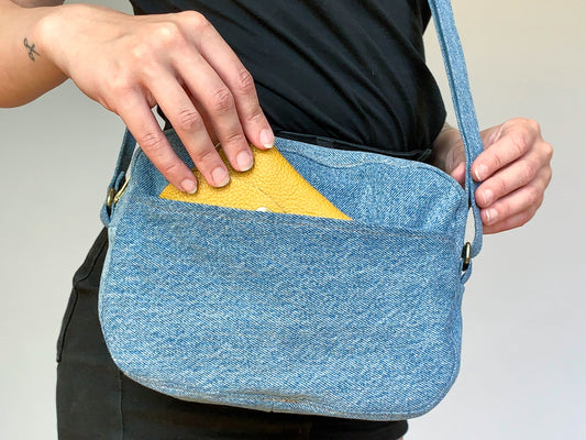 Upcycled Denim Crossbody Purse