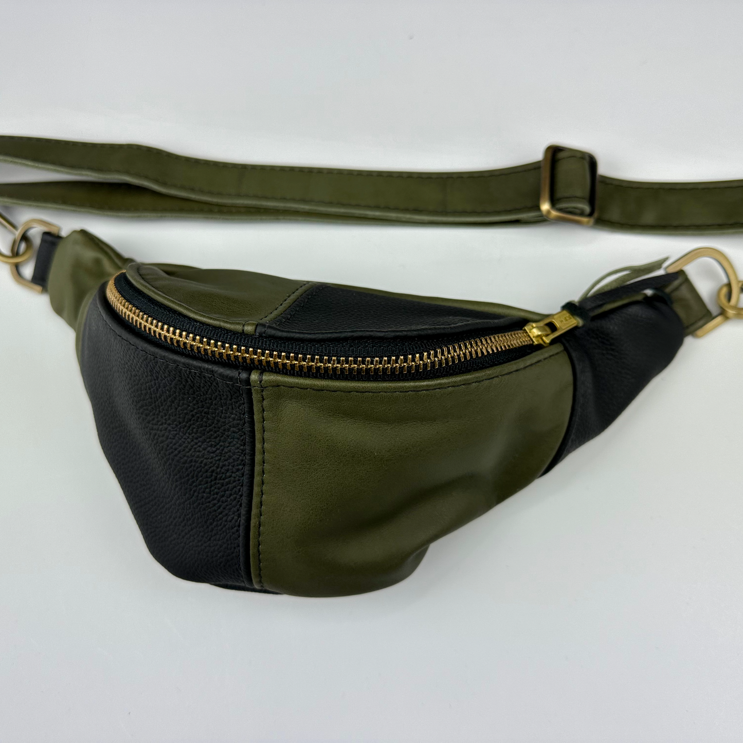 Colorblocked Leather Fanny Pack *Not Vegan*