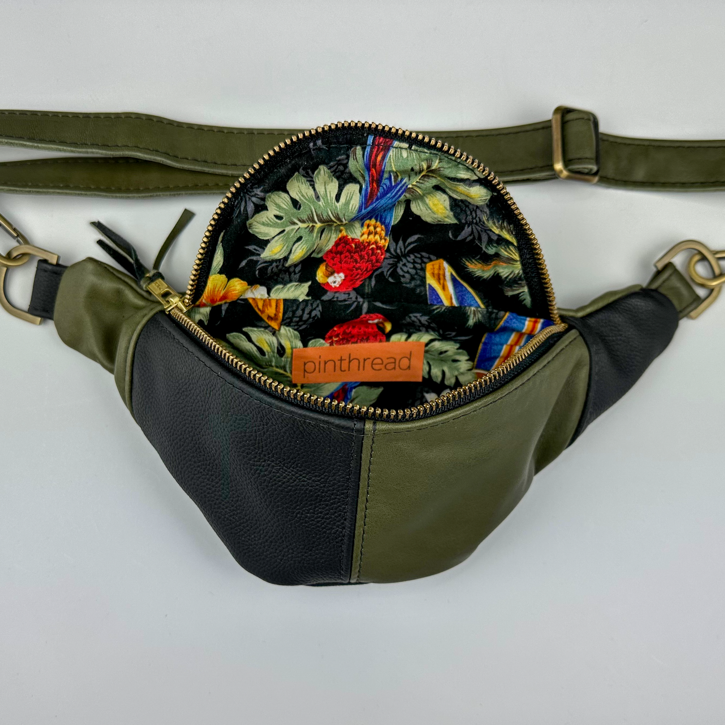 Colorblocked Leather Fanny Pack *Not Vegan*